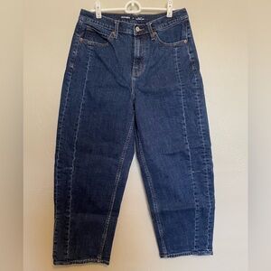 Old Navy Dark Blue High Rise Barrel Jeans